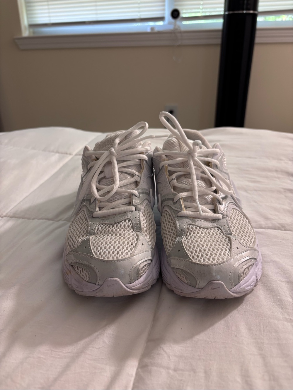 Nike White Mesh Athletic Sneakers